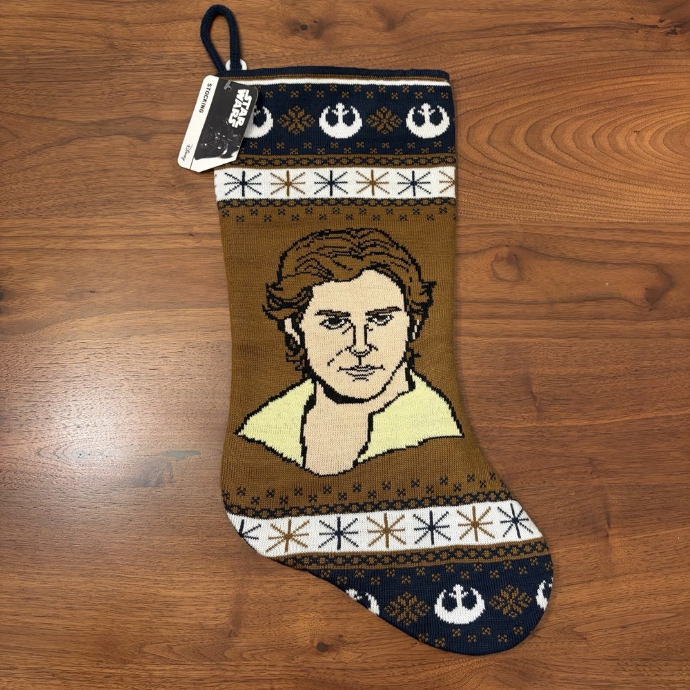 Disney Star Wars Han Solo 18" Knit Christmas Stocking Ruz F245990 NWT